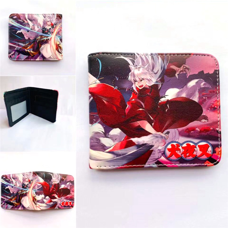 Ví Da PU Ngắn In Hình Inuyasha Sesshoumaru Higurashi Kagome Trẻ Trung Có Ngăn Đựng Thẻ Thời Trang Cho Nam Và Nữ Giá Đỡ