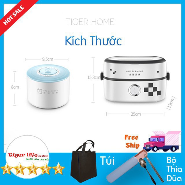 Hộp cơm hâm nóng, Hộp cơm cắm điện Cao Cấp, 2 bát - 4 bát gốm sứ, giữ nhiệt và nấu chín thức ăn Model 2020 | BigBuy360 - bigbuy360.vn