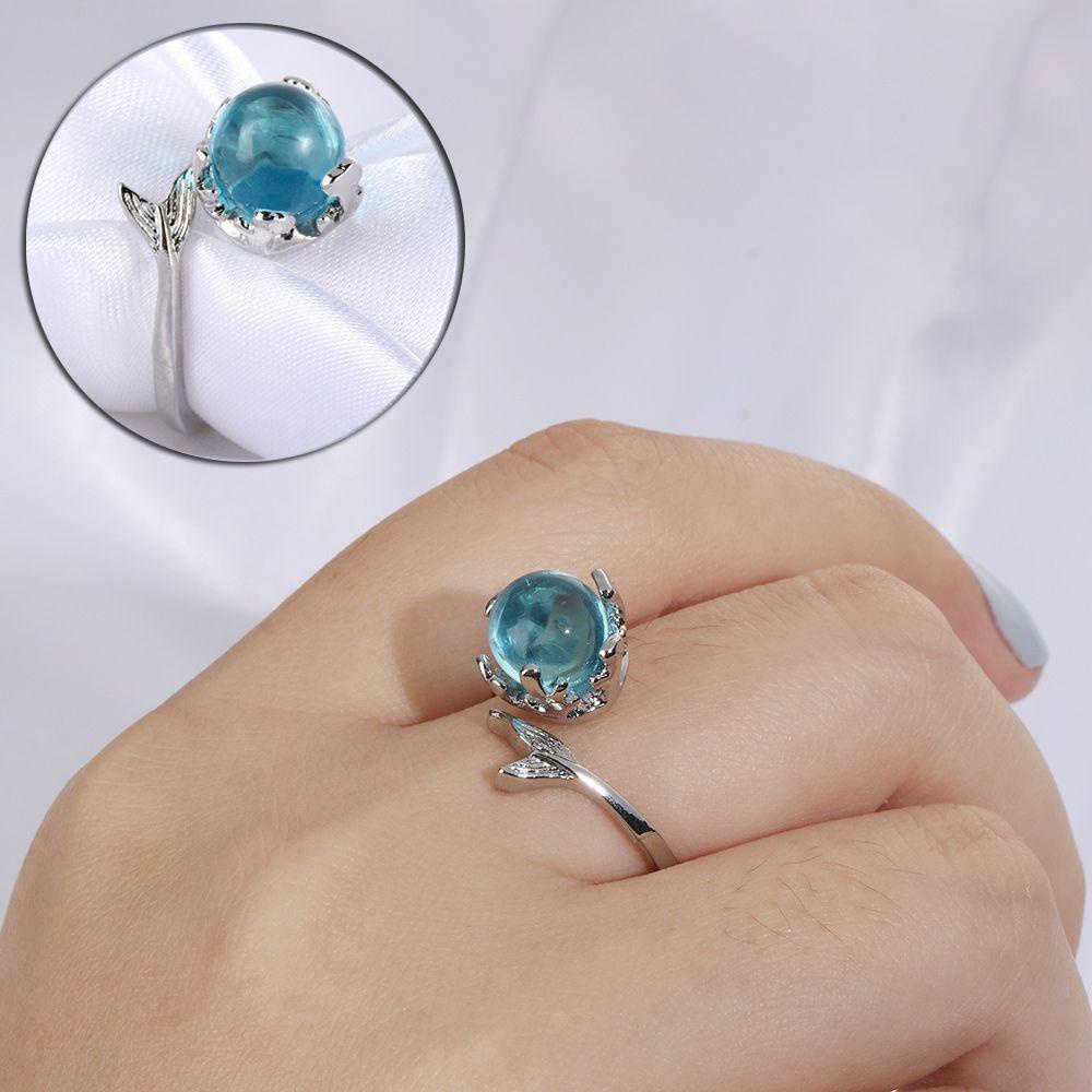 OKDEALS Nhẫn Hình Nàng Tiên Cá Thời Trang