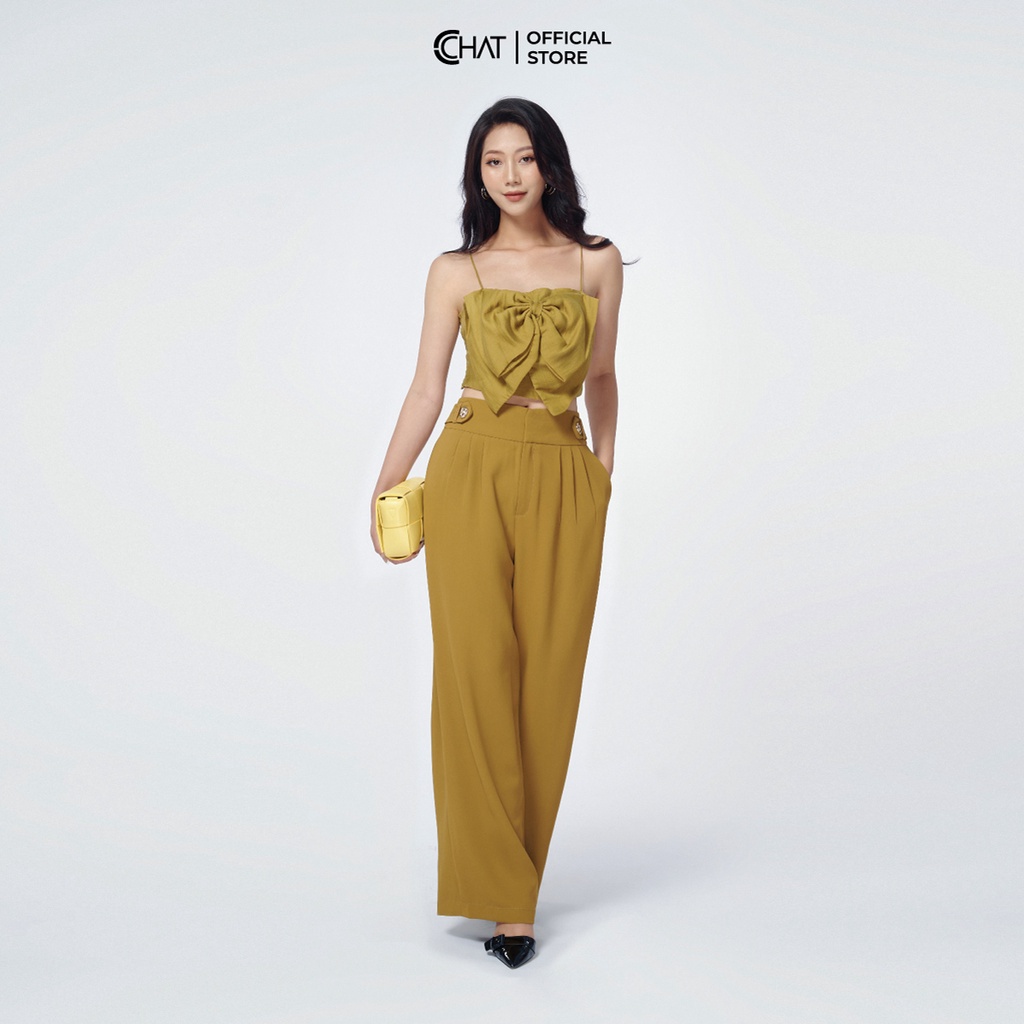 Áo 2 Dây 𝐂𝐂𝐇𝐀𝐓 Bản Nơ To Chất Voan Mềm Mại Dáng Suông Phong Cách Trẻ Trung 11AAV2007OT