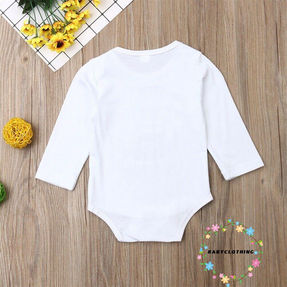 Áo bodysuit tay dài in chữ cho em bé 0-18 tháng