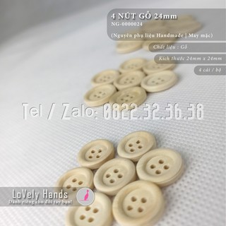 4 Nút gỗ 24mm