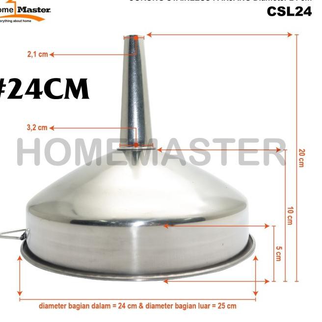 Phễu Inox Dài 24 cm Csl24 Tiện Dụng | BigBuy360 - bigbuy360.vn