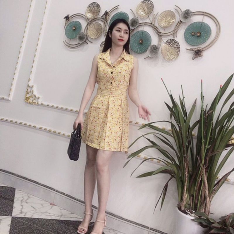 Đầm nữ cổ sơ mi kèm quần đùi trong | BigBuy360 - bigbuy360.vn