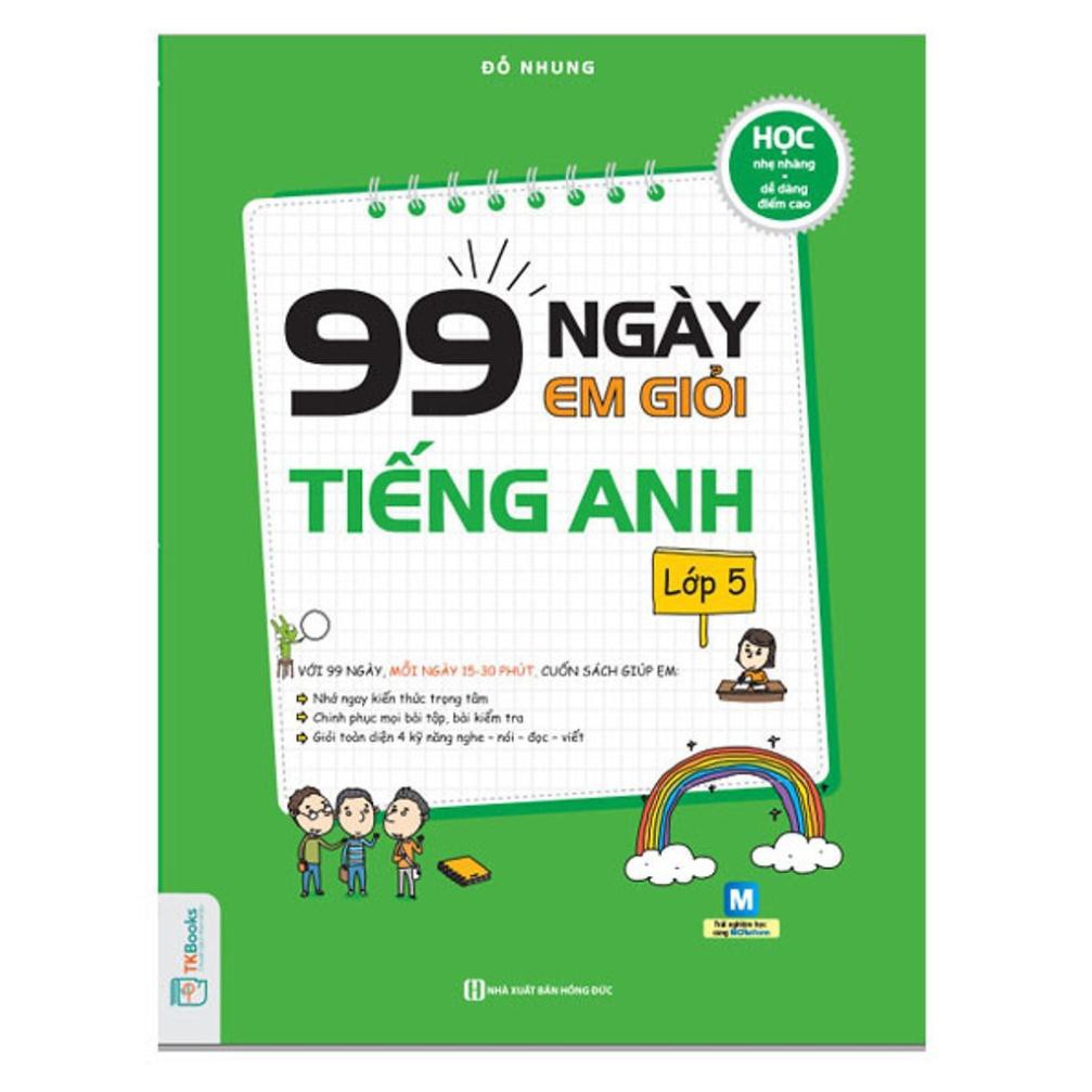 Sách - Combo 99 Ngày Em Học Giỏi Toán + Tiếng Việt + Tiếng Anh Lớp 5