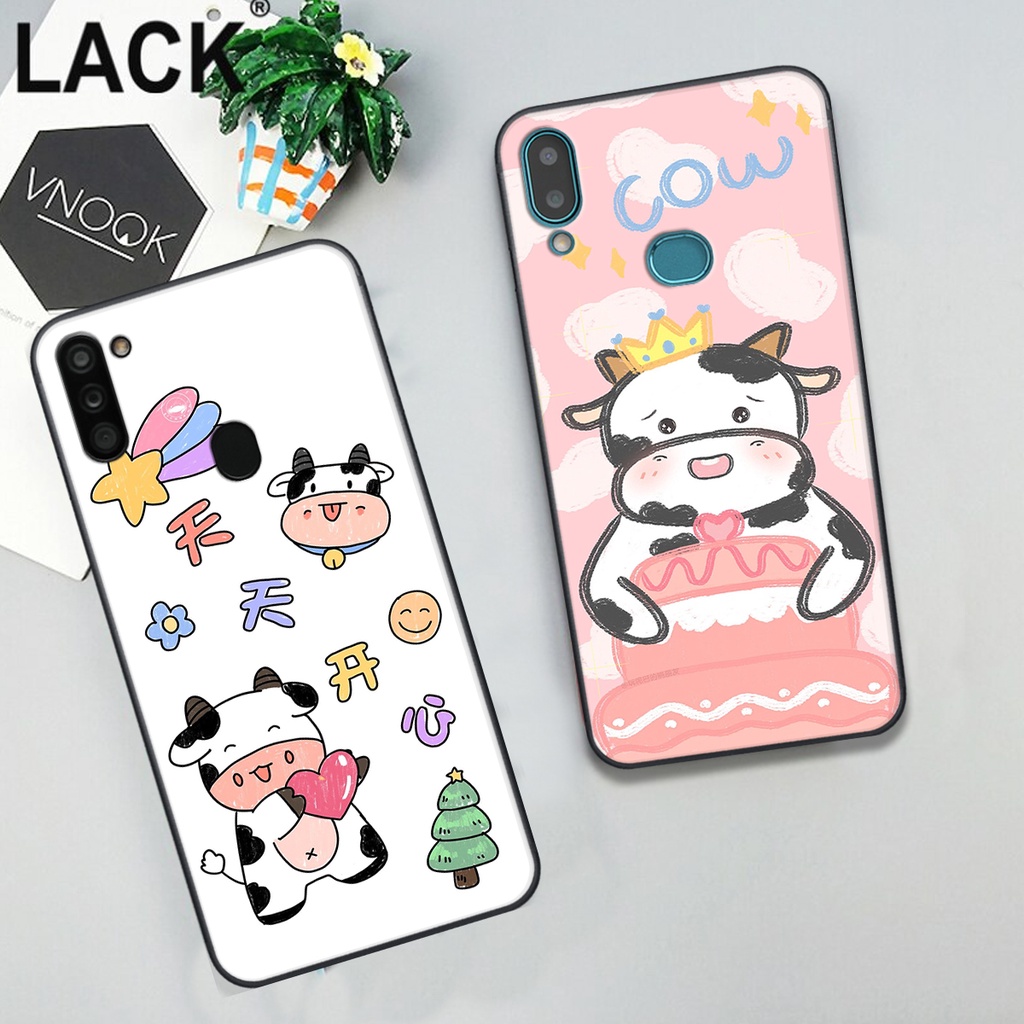 Ốp lưng SAMSUNG A10S - A11 in hình bò sữa cute đáng yêu