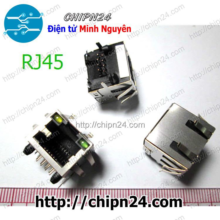 [1 CÁI] (F4.2) Đầu Cắm RJ45 8P Có Đèn Led