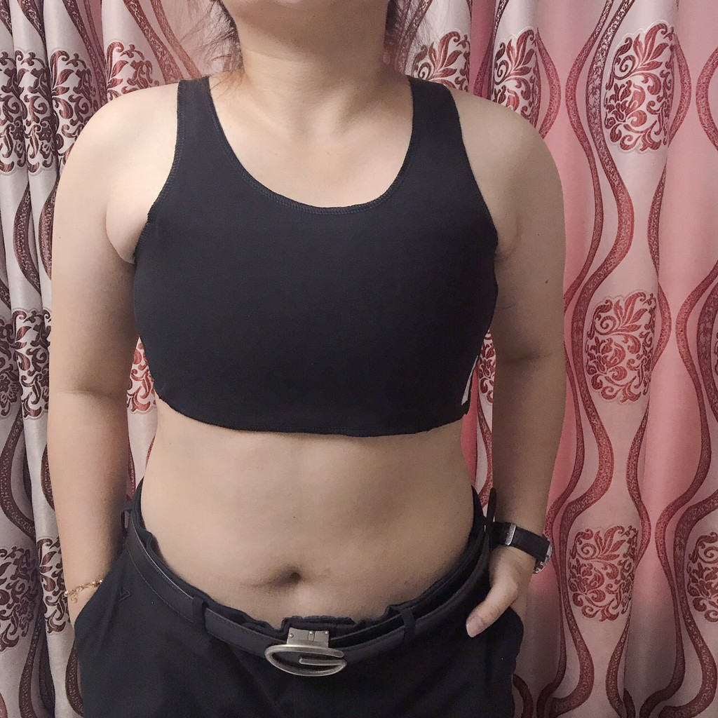 Áo Nịt Ngực Tomboy Gen Thun Không Viền Cài Hông Ép Nẹp Lót Bó Làm Nhỏ Ngực Tomboy Thể Thao Tập Gym Bigsize Nguyễn Nguyên