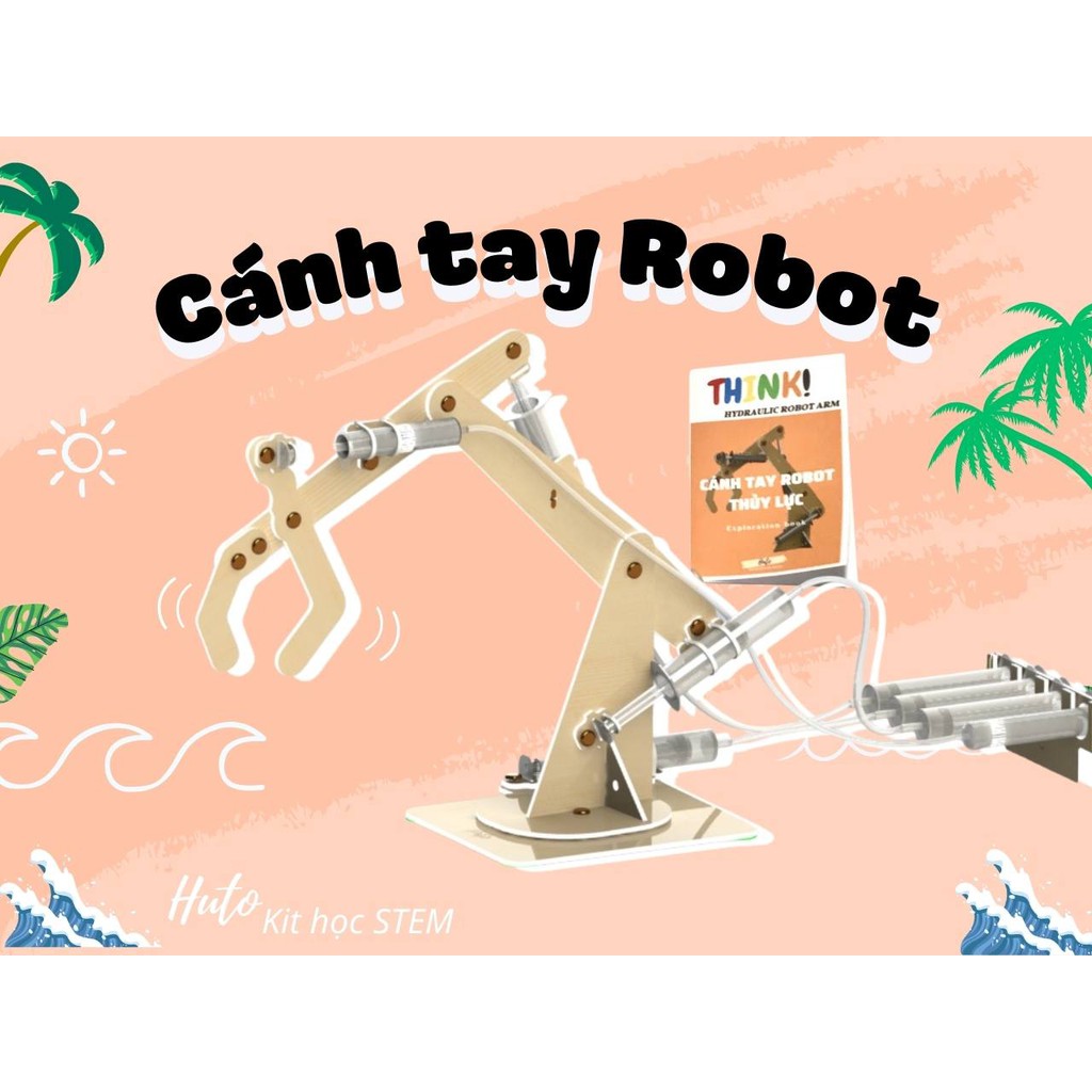 Đồ Chơi Cánh Tay Robot Thuỷ lực, STEM DIY