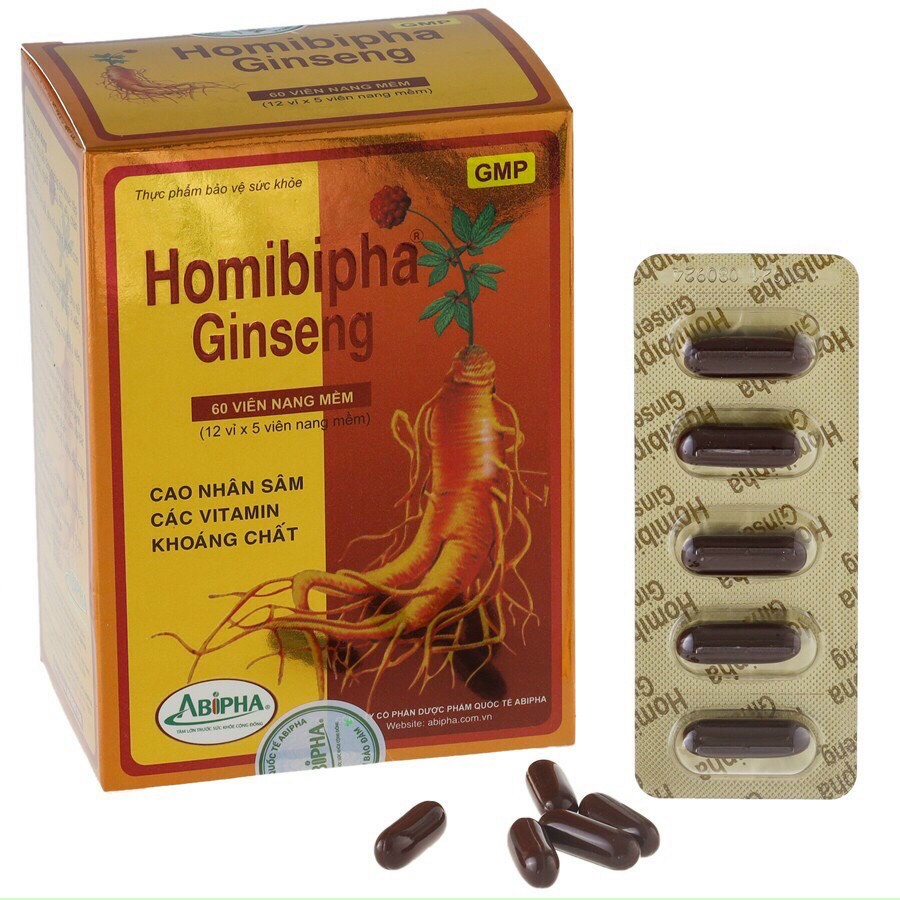 Homibipha ginseng bồi bổ cơ thể, người kén ăn, ăn k ngon, lao lực mất ngủ, bổ sung vitamin và khoáng chất