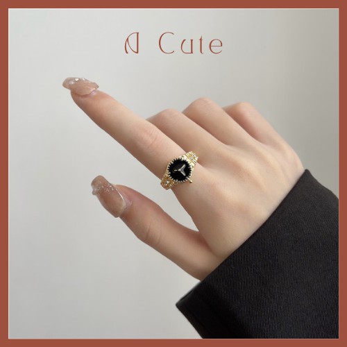 Nhẫn hợp kim trang trí mặt đồng hồ kiểu dáng độc đáo - Acute