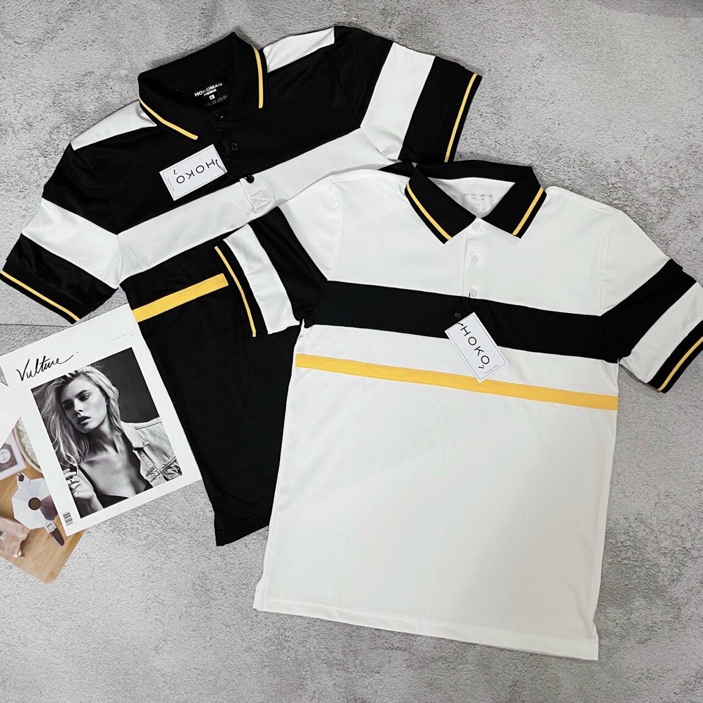 Áo polo thun nam 𝐅𝐑𝐄𝐄𝐒𝐇𝐈𝐏 ngắn tay cổ bẻ phối màu, chất Poli cá sấu với kiểu dáng lịch sự [MH_051]