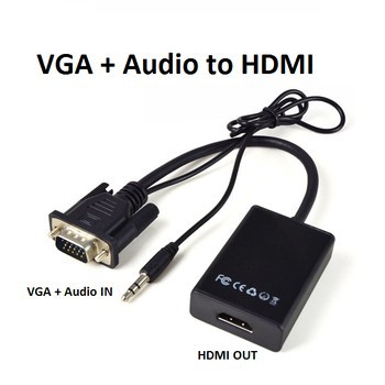 Cáp chuyển đổi từ VGA sang HDMI có âm thanh-VGA TO HDMI có âm thanh