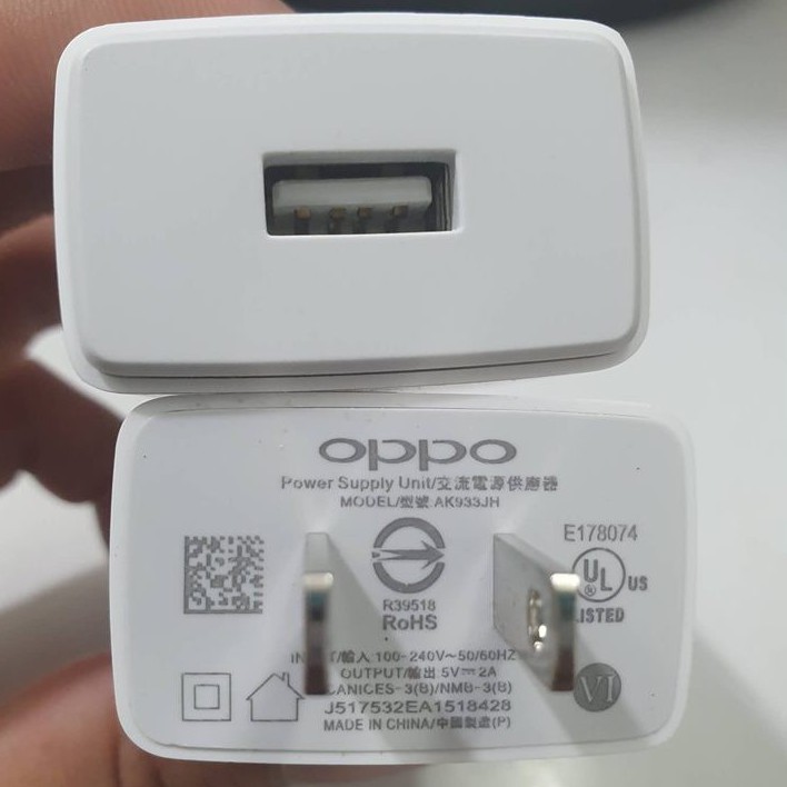 ⚡SIÊU RẺ⚡Củ Sạc Oppo 2A Zin Chính Hãng Theo Máy A83 F3 F5 F7