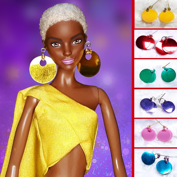 Trang Sức Búp Bê Barbie - Hoa Tai Búp bê Handmade #3