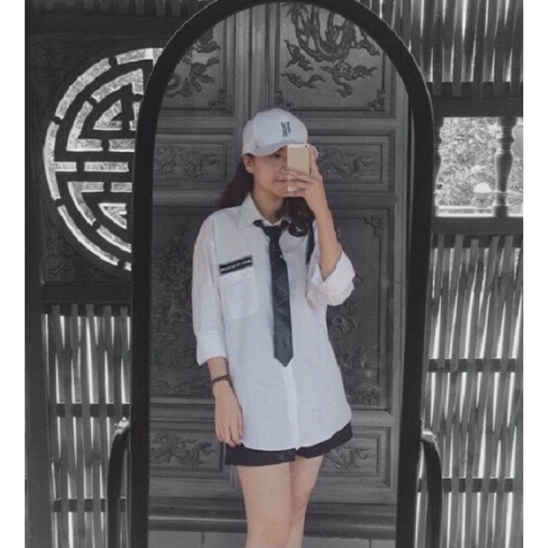 Sơ mi Back To School, sơ mi kèm cà vạt, cavat, học sinh