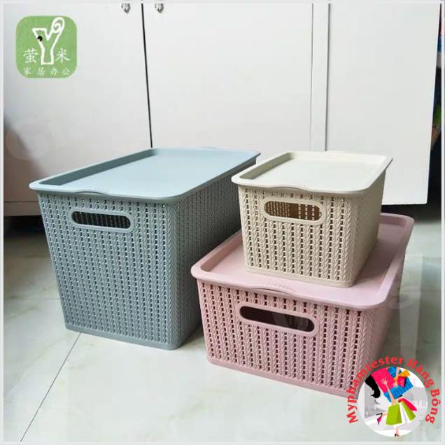 Rổ chữ nhật đựng đồ đa năng sang đẹp phong cách hàn quốc 3 cỡ