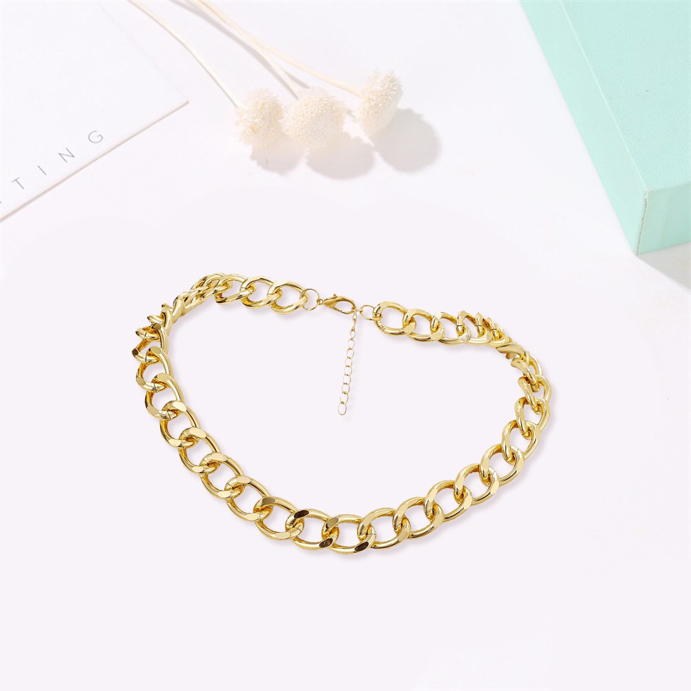 Vòng Cổ Choker Kim Loại Dày Phong Cách Đường Phố