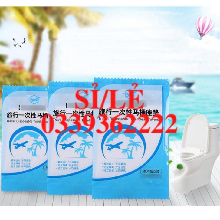 [ HAIANHSHOP ] [Set 5 tờ] Giấy Lót Bồn Cầu Kháng Khuẩn Chống Thấm Nước - Giấy Lót Toilet Du Lịch Tiện Lợi Duashop &gt;