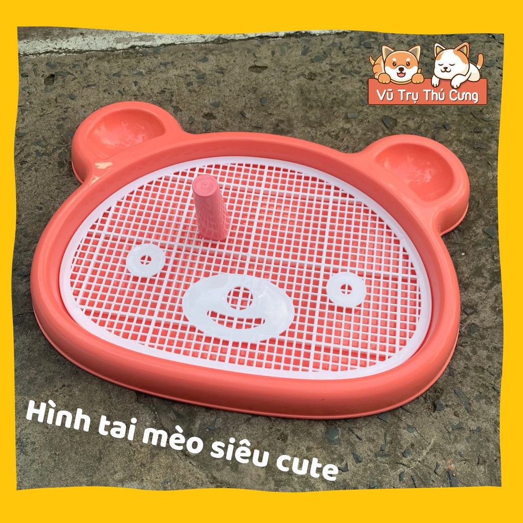 Khay vệ sinh cho Chó size lớn, hình mặt gấu - 47x63x5.5cm, Khay vệ sinh huấn luyện cho thú cưng