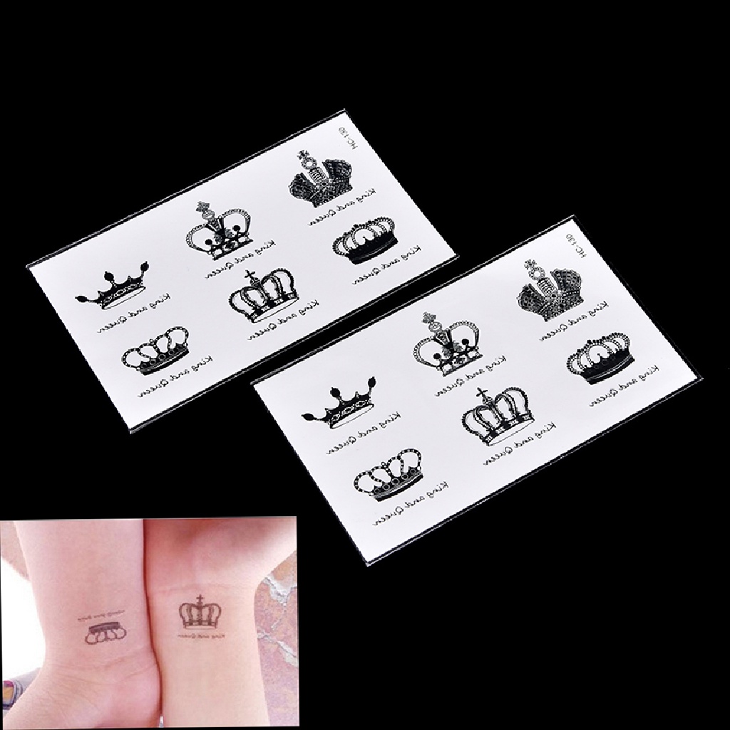 Hình Xăm Dán Tạm Thời Chống Nước Hình Vương Miện Dành Cho Nữ
