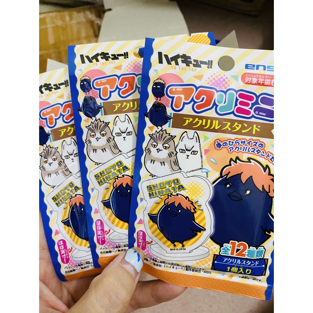 Pack nhân phẩm random Haikyuu mini standee linh vật Hina Kageyama Kenma Bokuto Akaahi Atsumu Suga Kita