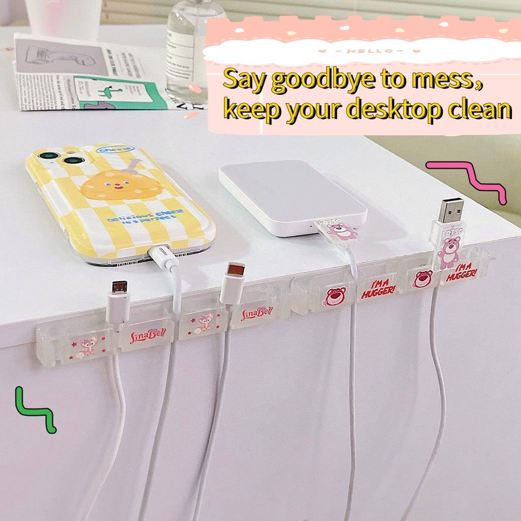 Kẹp Giữ Dây Cáp Sạc Để Bàn 1 5  Hình Động Vật Hoạt Hình Dễ Thương