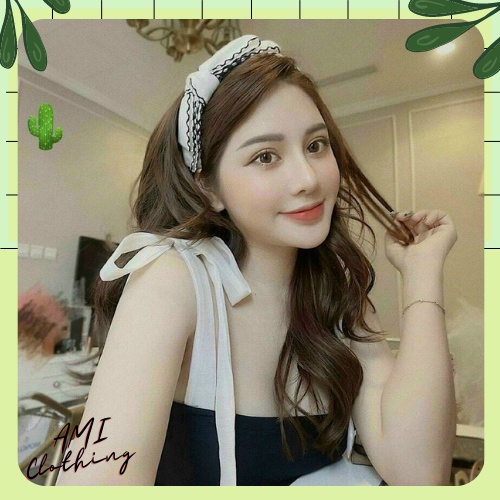 ÁO ỐNG COTTON PHỐI DÂY NƠ VOAN