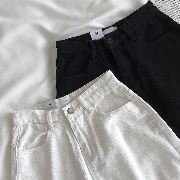 Quần short kaki nữ ống rộng basic, quần đùi ngố lưng cao phong cách Ulzzang - QO024