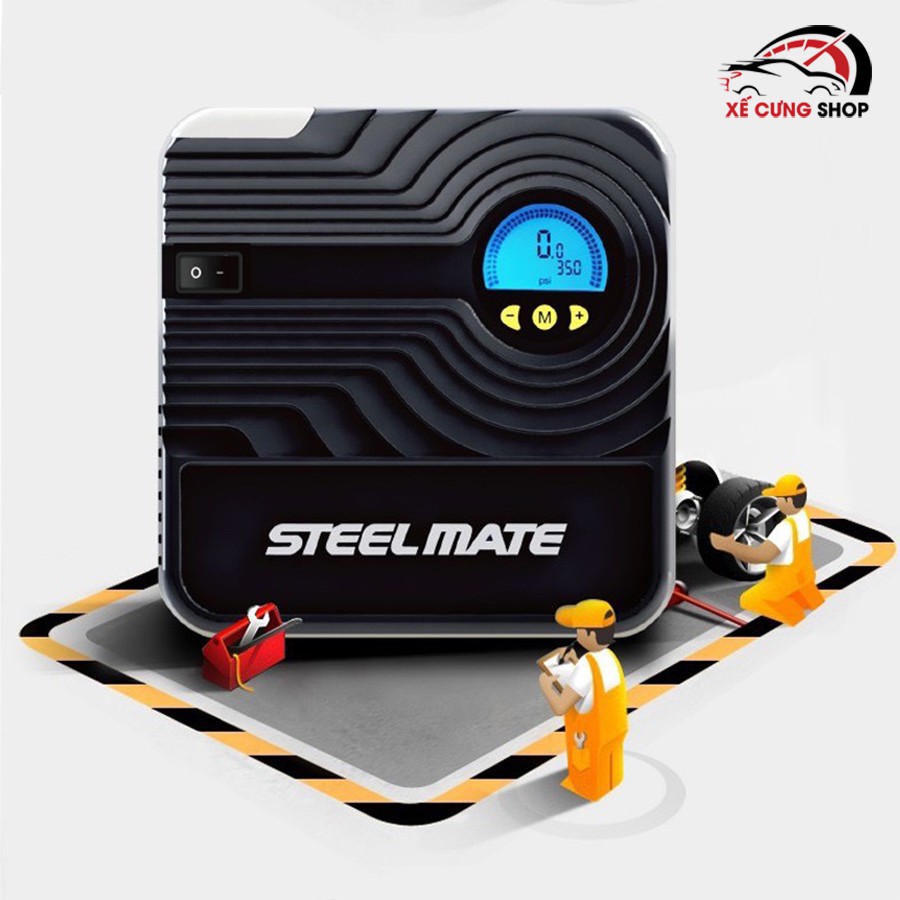 Bơm Ô Tô Mini Tự động ngắt Steelmate Hàng cao cấp