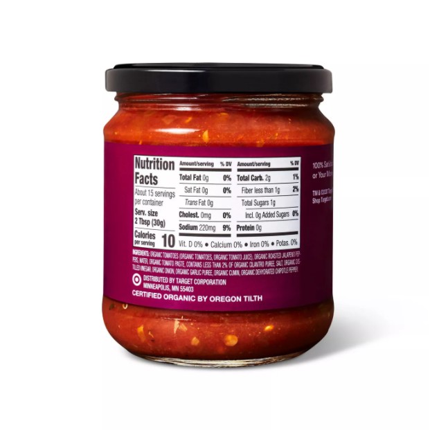 SỐT SALSA ORGANIC CÔNG THỨC NHÀ HÀNG Good &amp; Gather Mild Roasted Restaurant Style Salsa, 454g (16oz)