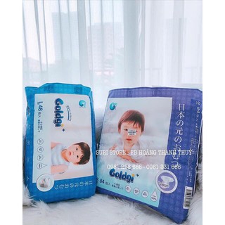 Bỉm Dán cao cấp Goldgi sz NB92 / S84/ M66/ L56 cho bé.