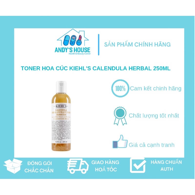 Toner Hoa Cúc KIEHL'S Calendula Herbal Extract Alcohol - Free Toner 250ml