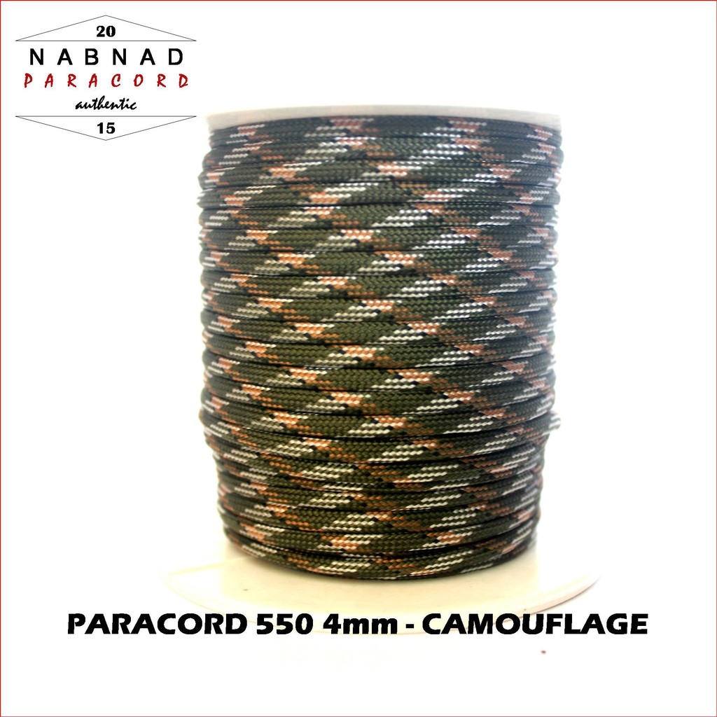 Dây Dù Paracord Màu Đen / Rằn Ri 4 mm 4mm