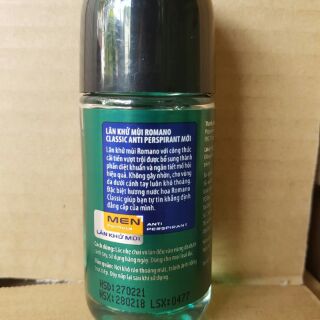 Lăn khử mùi Romano 40ml ( Classic, Attitude , Vip)