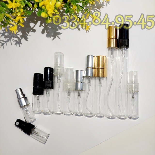 Lọ thủy tinh TRÒN 2ml, 3ml, 5ml, 10ml xịt phun sương - Vỏ chai 2ml 3ml 5ml 10ml , ống chiết nước hoa mini đi du lịch