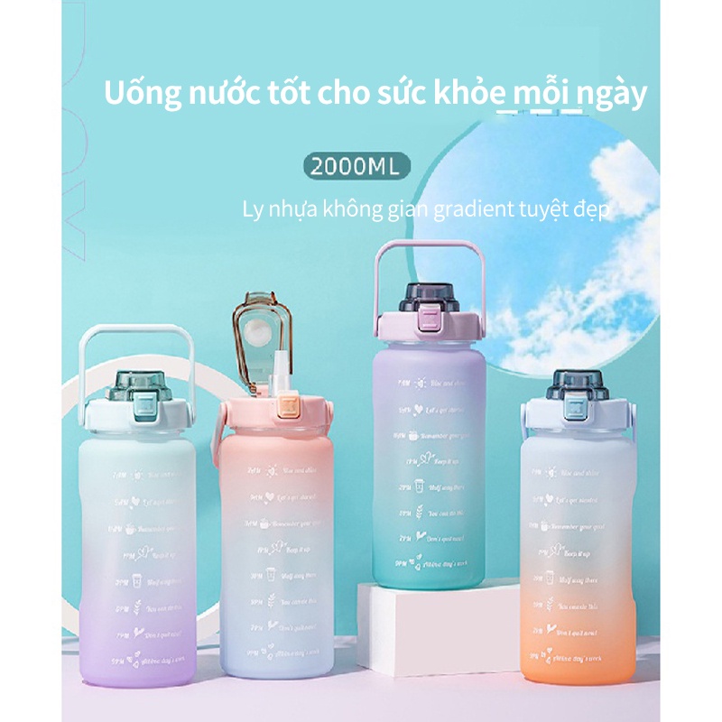 Bình nước dung tích lớn với miếng dán và cân ngẫu nhiên