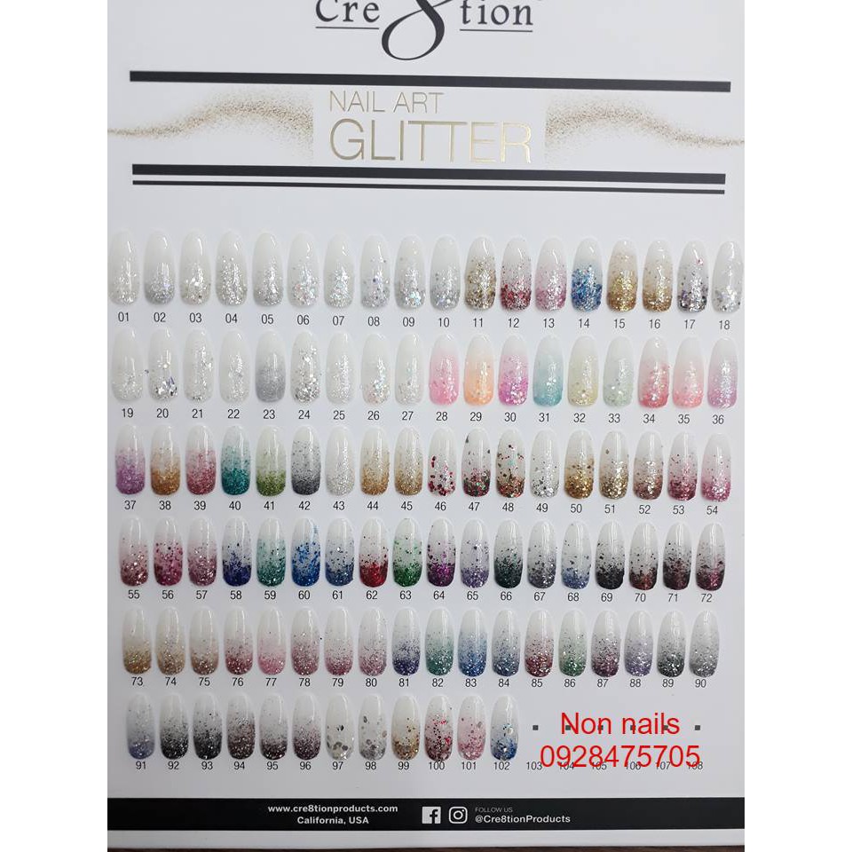 HŨ KIM TUYẾN RẮC MÓNG 0,5OZ -GLITTER CRE8TION