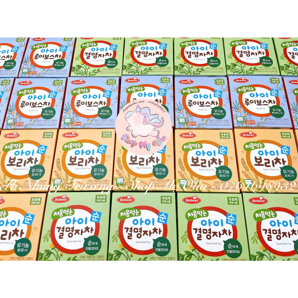 Trà lúa mạch organic Bebest cho bé từ 5 tháng date mới 2023