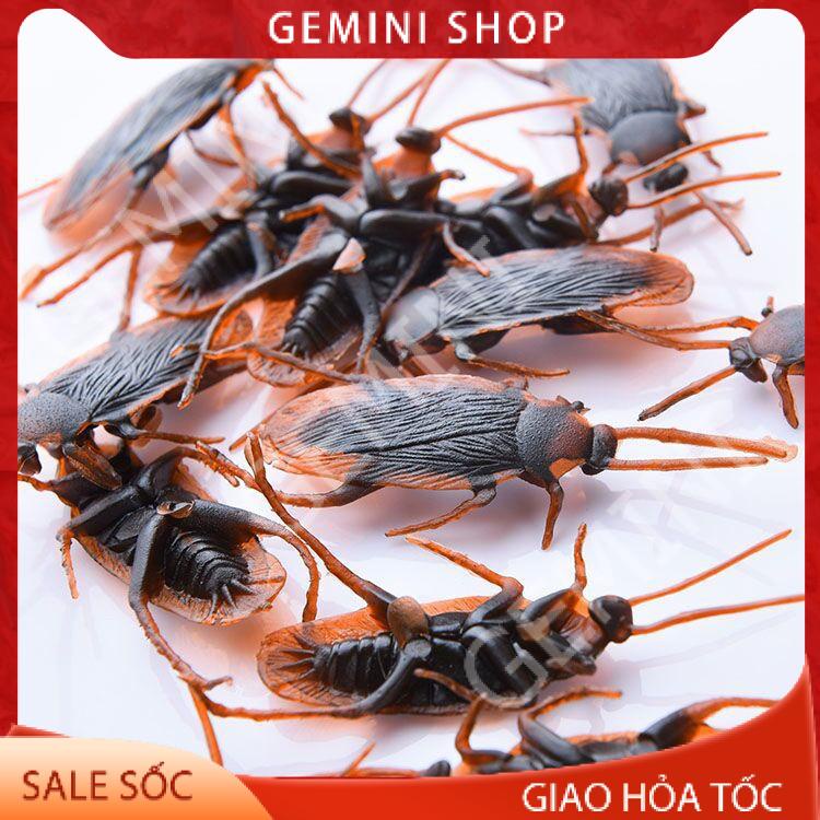 Đồ chơi con gián nhựa tinh nghịch bằng nhựa dẻo trang trí Halloween, làm đồ chơi cho chó mèo G55 GEMINI SHOP