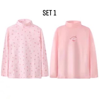 Combo 3 set áo cổ lọ cho bé trai, bé gái