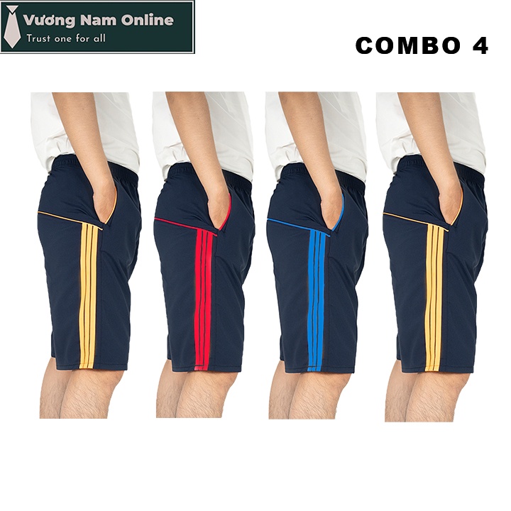 Quần thể thao nam ống rộng 4 CÁI mặc nhà vải dù đẹp có dây kéo túi quần VN50V
