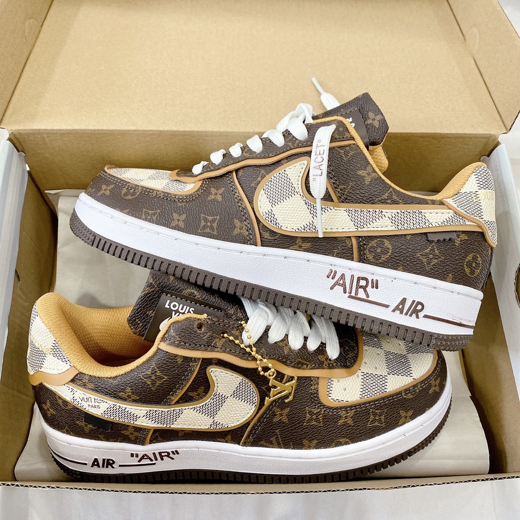 Giày Thể Thao Nam Nữ Kiên Forc XLV Màu Nâu Kem