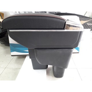 Hộp tỳ tay Kia Soluto 2018 2019 2020 2021 2022 2023 Màu Đen chỉ đỏ Có Cổng Cắm USB Tiện Lợi - Soluto 02