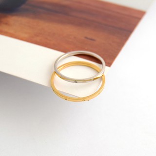 Nhẫn Teapear Đơn Giản Khắc Họa Tiết