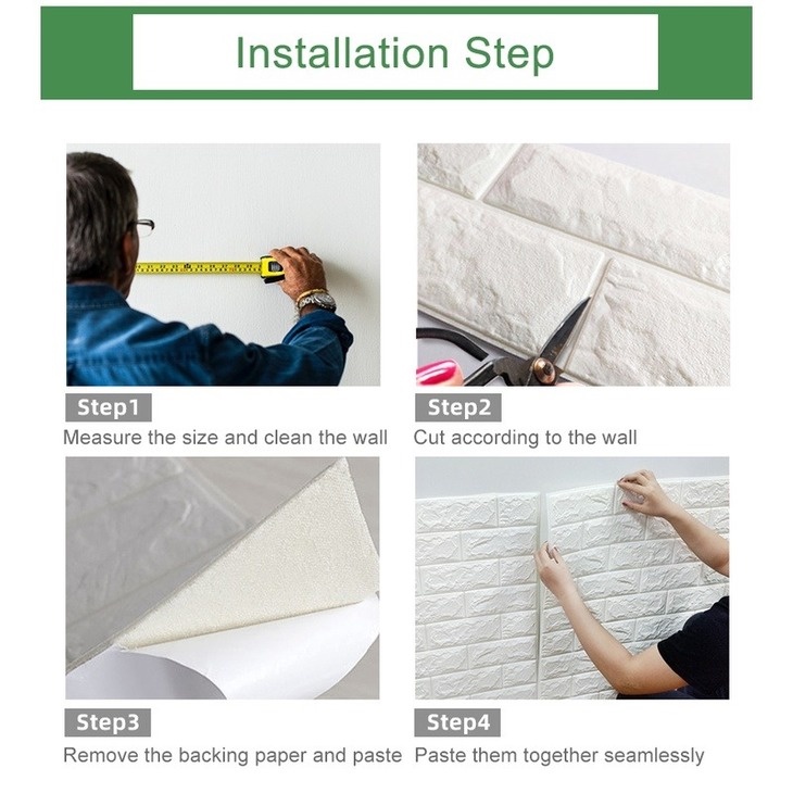 Giấy dán tường giả gạch 3D chống thấm nước trang trí nhà cửa
 | BigBuy360 - bigbuy360.vn