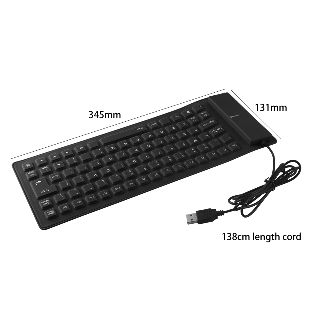 Bàn Phím Silicone Mềm Chống Nước 85 Phím Có Thể Gấp Gọn Tiện Lợi