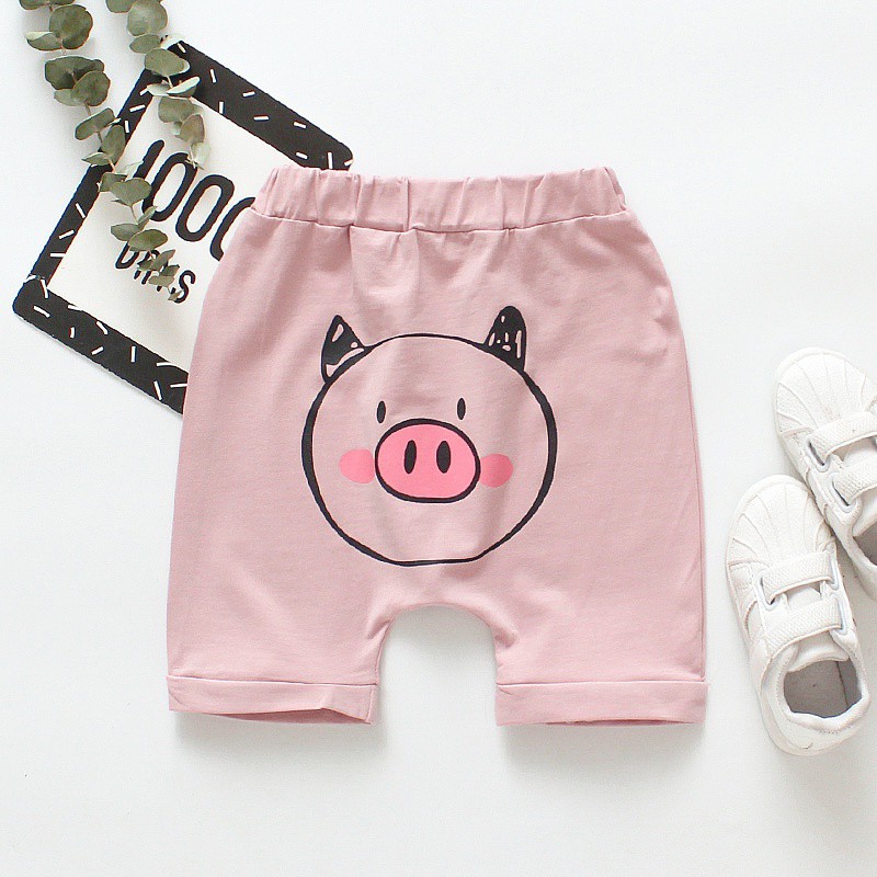 Quần short lưng thun họa tiết hoạt hình cho bé