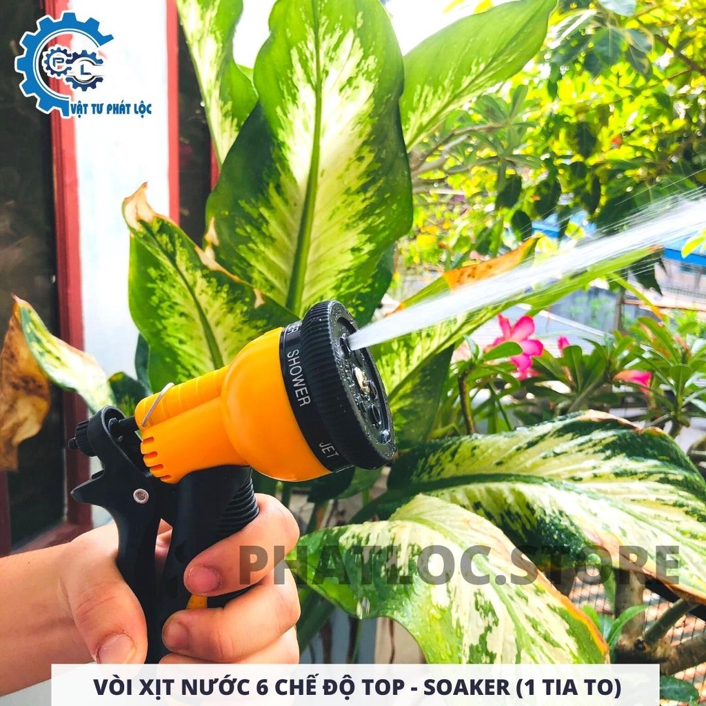 Vòi xịt rửa xe đa năng TOP cao cấp – điều chỉnh 6 chế độ