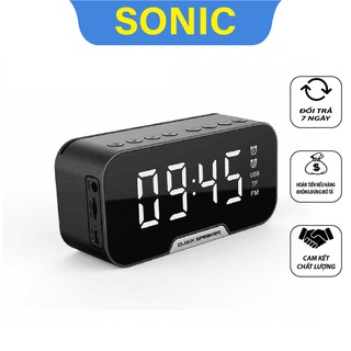 Loa bluetooth kiêm đồng hồ để bàn báo thức đo nhiệt độ phòng hãng kimiso